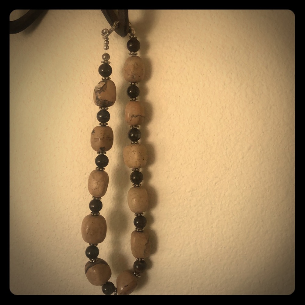 Brown bead necklace